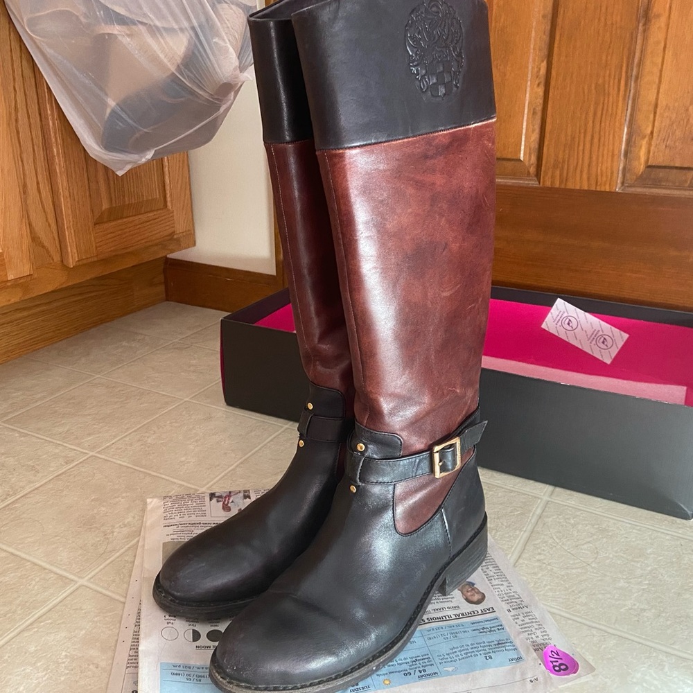 Vince Camuto leather riding boots